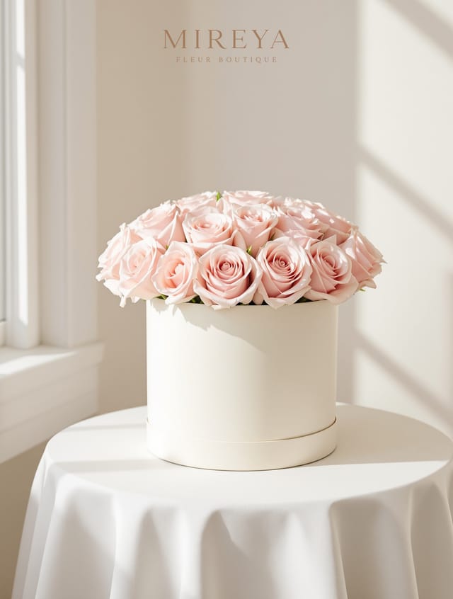 Букет Rose — 25 розови рози в кутия